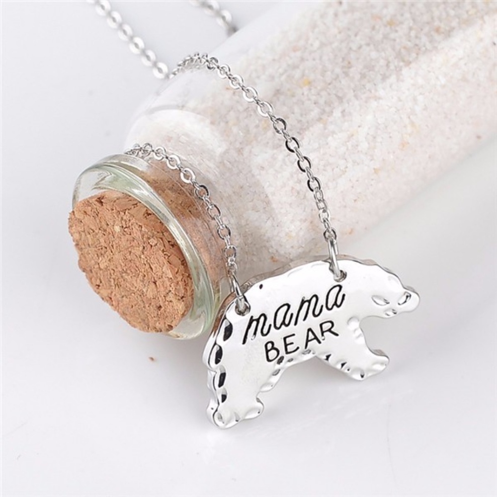 Mama Bear BEAR Dainty Pendant Silver - Picture 2 of 4